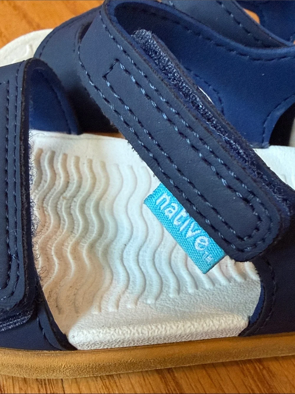 Native Navy Charley sandals Adjustable Velcro Closure Water Beach Toddler Size 5